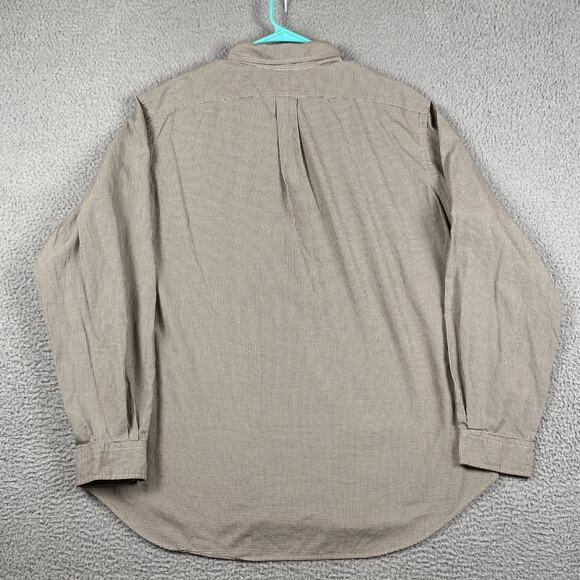 VTG Ralph Lauren Classic Fit Button Down Shirt Men's 17.5 XL Brown Houndstooth - Picture 7 of 7